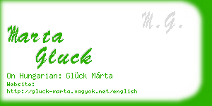 marta gluck business card